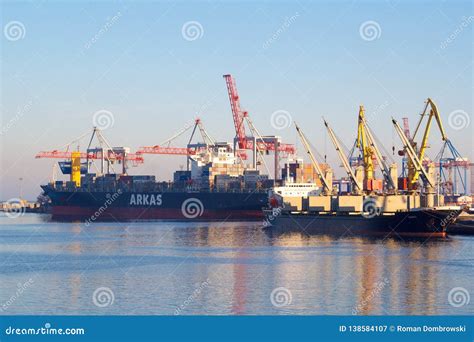 Odessa Ukraine January 02 2017 Cargo Ships Entering One Of The