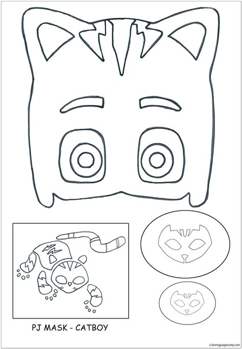 Pj Masks Catboy Coloring Pages Free Printable Coloring Pages