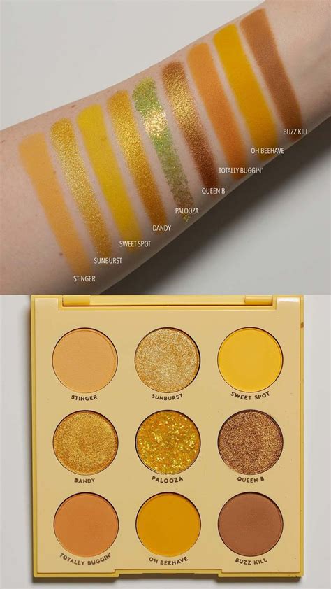 colourpop uh huh honey palette swatches colorful makeup colorful eyeshadow eyeshadow