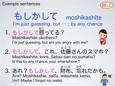 example sentences もしかして learn japanese words basic japanese words japanese language lessons