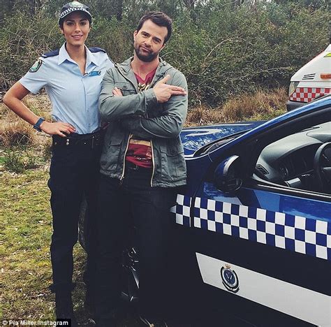 Home And Aways Pia Miller Swaps Her Bikini For A Police Officers