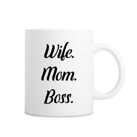 Wife Mom Boss Mug Work Mom Stay At Home Mom T New Mom Etsy Wife Mom Boss Mom Boss