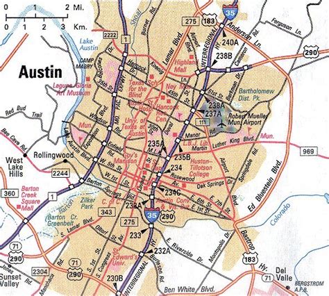 Austin Texas Metropolitan Map