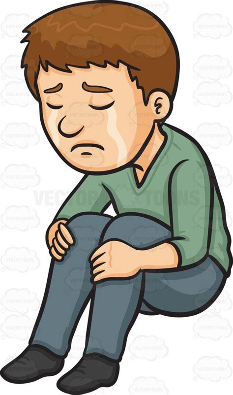 A Man Crying Silently Crying Cartoon Cartoon Clip Art Crying Man