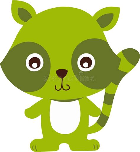A Green Weasel Walking With A Happy Face Ice Cream Food Doodle Icon