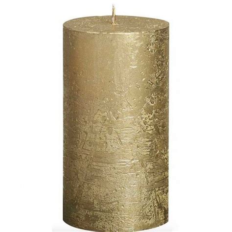 Metallic Pillar Candle Gold Candles From Chair Cover Depot Ltd Uk