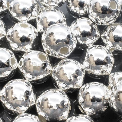 Acrylic Silver Round Beads 6mm 350pcs