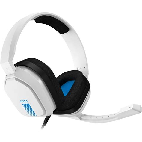Logitech Astro Gaming A10 White Blue Wired Stereo Gaming Headset For