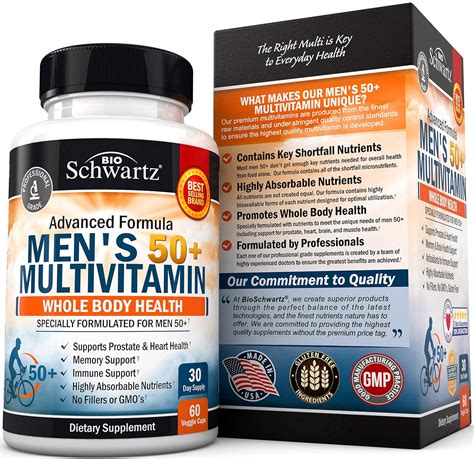 Once Daily Multivitamin For Men 50 And Over Supplement For Heart 60 Capsules Ebay
