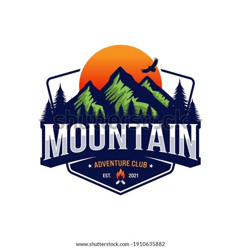 Mountain Logo Design Vector Illustration Outdoor Stock Vector Royalty