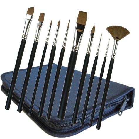 Synthetic Sable Artist Paint Brush Set Paintbrushes For Watercolor
