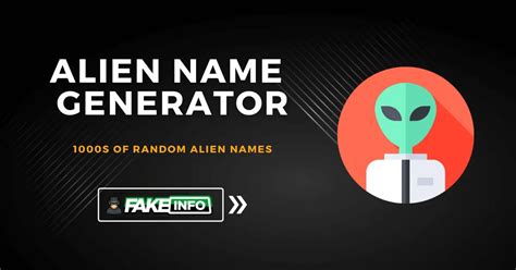Alien Name Generator Fakeinfonet