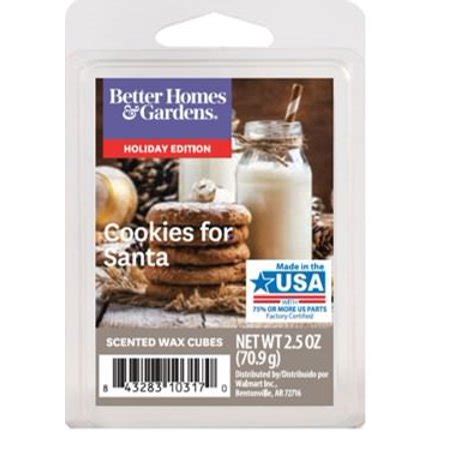Be the first to rate & review! Better Homes & Gardens 2.5 oz Cookies For Santa Scented Wax Melts - Walmart.com