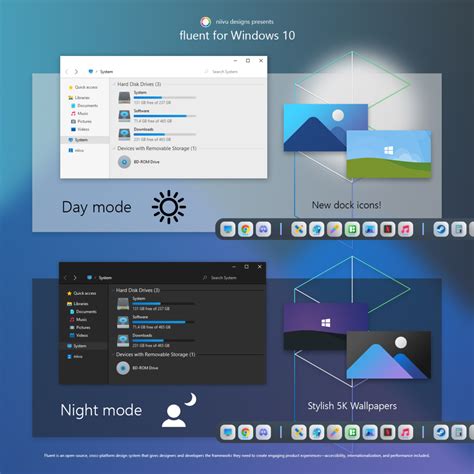 Тема Fluent для Windows 1011
