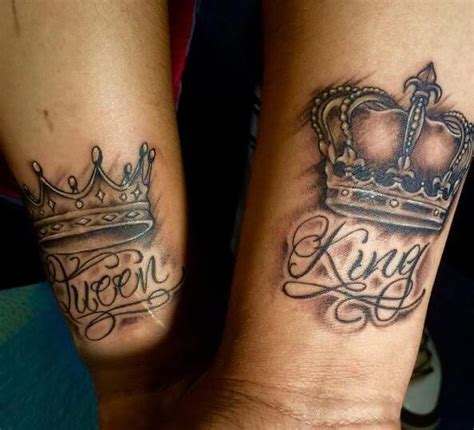 Couple Tattoo King And Queen Design Pics