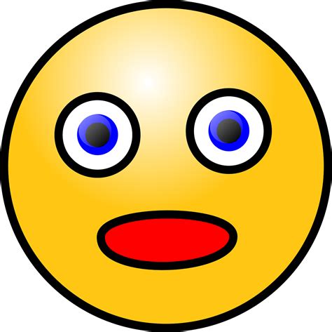 Smiley Face Surprised Emoticon Png Picpng