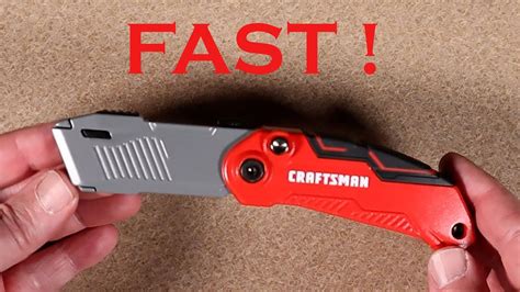 Craftsman Retractable Folding Utility Knife Blade Change Youtube