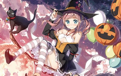 Wallpaper Illustration Anime Girls Halloween Artwork Cartoon