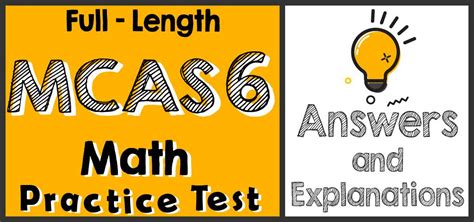 Full Length 6th Grade Mcas Math Practice Test Answers And Explanations