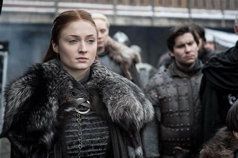 Sansa Stark Winterfell Courtyard Season 8 1 Game Of Thrones France