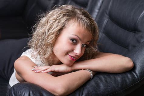 Very Beautiful Sensual Blonde Girl Lying On Stock Image Image Of Girl Caucasian 57345585