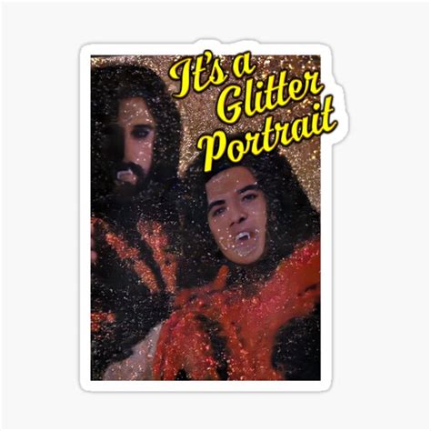 Its A Glitter Portrait Sticker For Sale By Littlegreenmoo Redbubble