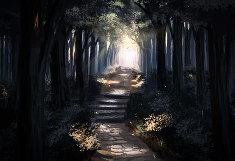 Free Download Anime Forest Backgrounds 2048x1152 For Your Desktop