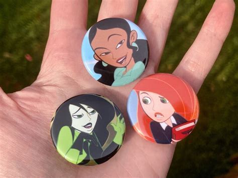 Kim Possible Buttons Badges Pins Set Cartoon Etsy