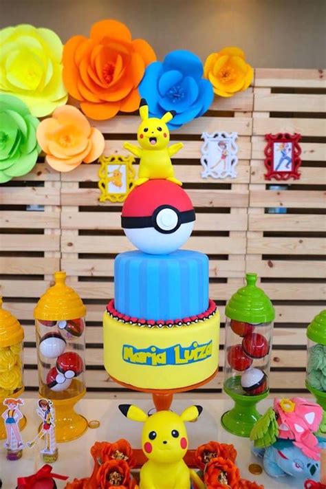 Bright Girly Pokémon Birthday Party Karas Party Ideas Pokemon