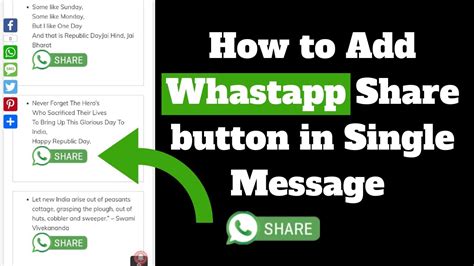 How To Add Whatsapp Share Button In Single Message On Wordpress