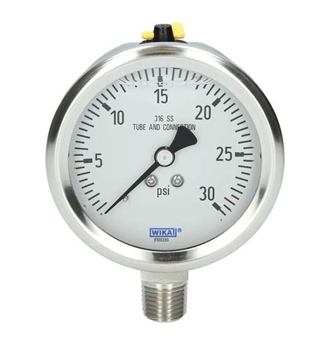 Ip65 Bourdon Tube Pressure Gauge 316l Wika 23330 Pressure Gauge 23230