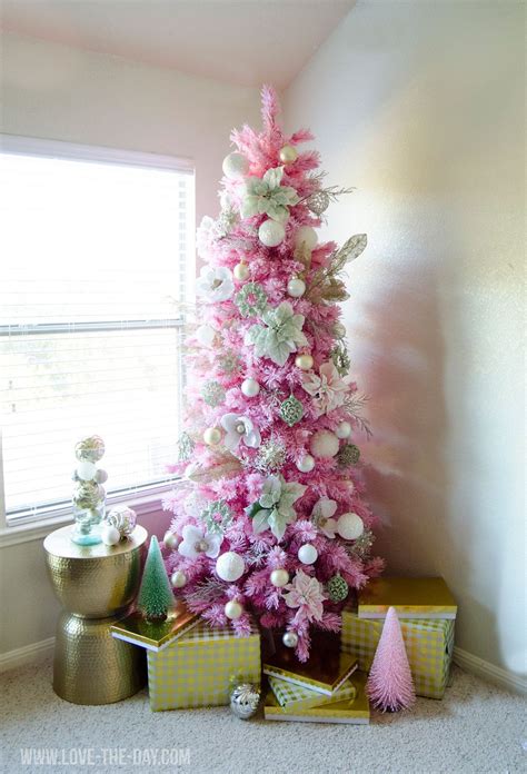 Pink And Gold Christmas Tree Love The Day
