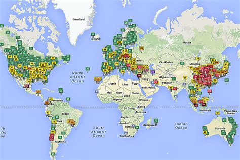 Interactive Map Lets You See The Air Quality For Places Around The Globe