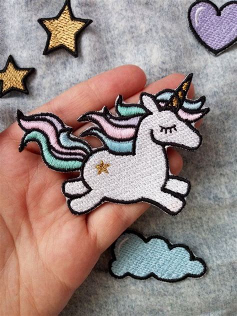 Unicorn Sew On Patch Naszywka Embroidered Patch Applique Etsy