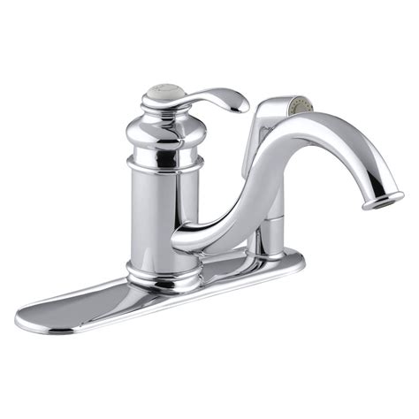 It matches the kitchen sink. KOHLER Fairfax Single-Control Kitchen Sink Faucet In ...