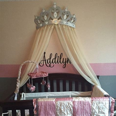 They were a standing sign, customizeded and also consisted of various tiny layout information that made them special and also special. Bed Canopy Crown Wall Decor in Silver With White by ...