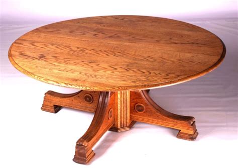 Antique Round Oak Coffee Table