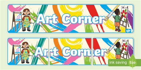 Art Corner Display Banner Teacher Made Twinkl