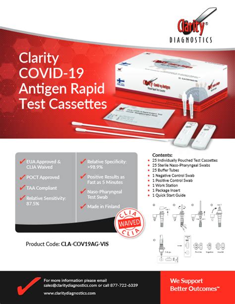 Clarity Covid 19 Antigen Rapid Test Cassettes Clarity Diagnostics