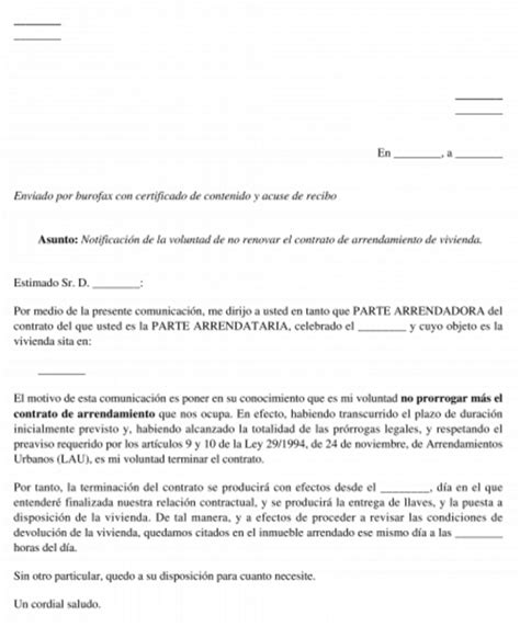 Escrito De Rescision De Contrato De Alquiler Actualizado Agosto Images