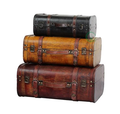 3 Colored Vintage Style Luggage Suitcase Set Of 3 Best Offer