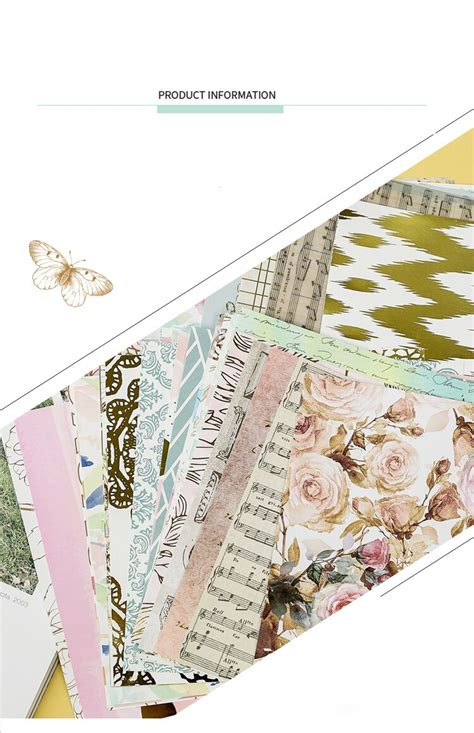 Eno Greeting 6inch Paper Pad For Decoupage Diy Flower Decorative Papers