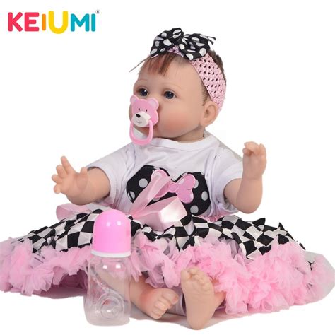 Keiumi 22 Inch Realistic Reborn Baby Dolls Silicone Vinyl Body Lovely
