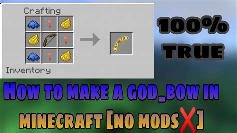 How To Make A God Bow In Minecraft No Mods Youtube