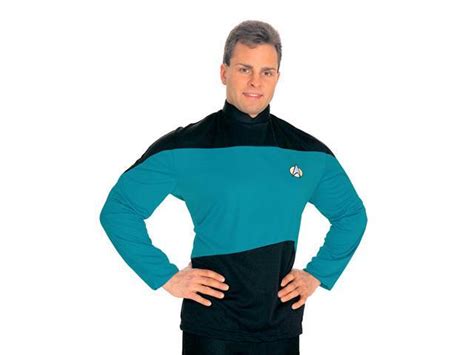 Star Trek The Next Generation Uniform Shirt Costume Blue Adult Star