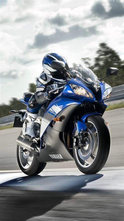 Yamaha R6 Beauty Blue Cool Fast Motorbike Motorcycle Hd Phone