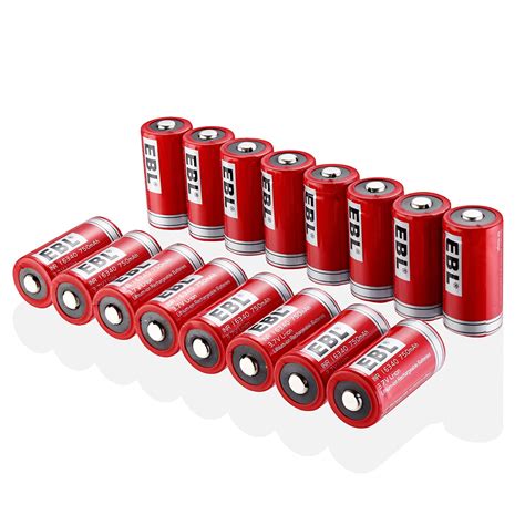 Ebl 16 Pack 16340 Rcr123a Battery 750mah Lithium Ion Rechargeable