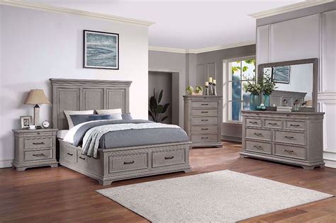 London Queen Storage Bedroom Set The Furniture Mart