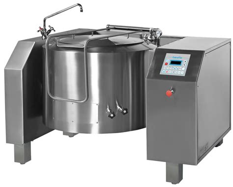 indirect electronic boiling pan electric tilting with mixing perm