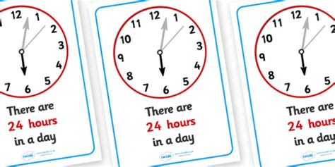 Hours ÷ 24 = days calculations: FREE! - Visual Prompts Display Poster (Hours In A Day)